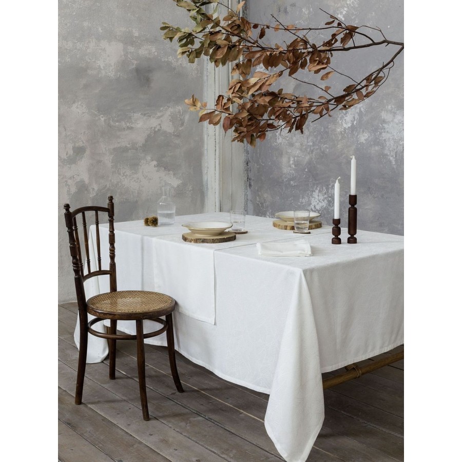 Τραπεζομάντηλο 165X310 Folio Off White Nima Home