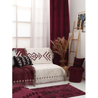 Χαλάκι Με Φούντες Ridel Bordeaux 60X140 Palamaiki