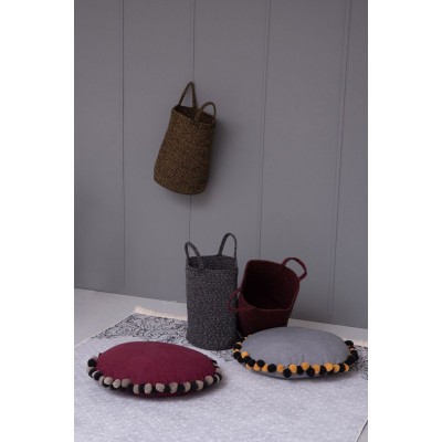 Διακοσμητικό Καλάθι Με Χερούλια Ran Yellow 30X45 Palamaiki