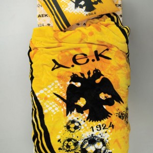 Κουβέρτα Ημίδιπλη Official Team Licenced Aek Velour/3 155X215 Palamaiki