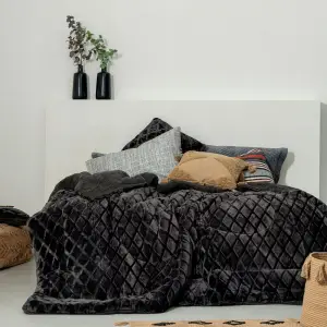 Κουβερτοπάπλωμα Υπέρδιπλο Nadine/2 Coal 220X240 Palamaiki
