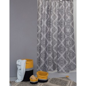 Κουρτίνα Μπάνιου Με 12 Κρίκους Tiles 180X200 Palamaiki