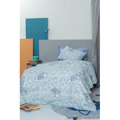 Πάπλωμα Μονό Luminous Cluster Blue 160X240 Palamaiki