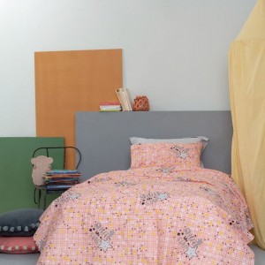 Σετ Σεντόνια Ημίδιπλα Luminous Cluster Pink 170X260 Palamaiki