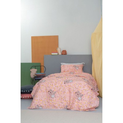 Σετ Σεντόνια Ημίδιπλα Luminous Cluster Pink 170X260 Palamaiki