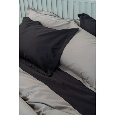 Ζεύγος Μαξιλαροθήκες Oxford Luxe Sateen Black 50X75 Palamaiki