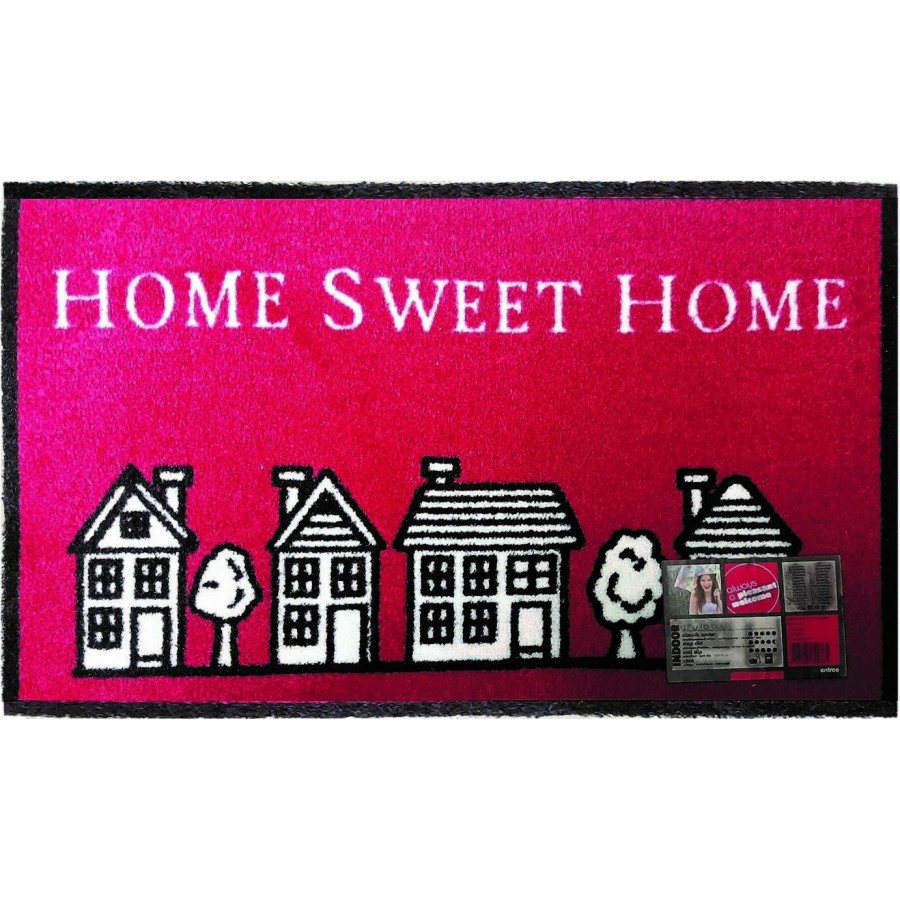 Πατάκι Εισόδου Ambiance 791 Home Sweet Home Red 50X75 Sdim