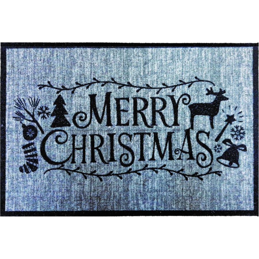 Πατάκι Εισόδου Χριστουγεννιάτικο Ambiance 004 Merry Christmas Grey 50X75 Sdim
