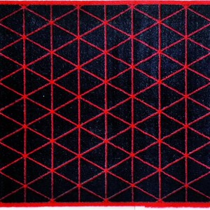 Πατάκι Σαλονιού Universal 029 Red Triangles 67X150 Sdim
