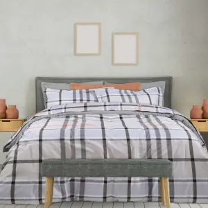 1674 Σεντόνια Σετ Υπέρδιπλα Prestige 235X260 Γκρι Das Home
