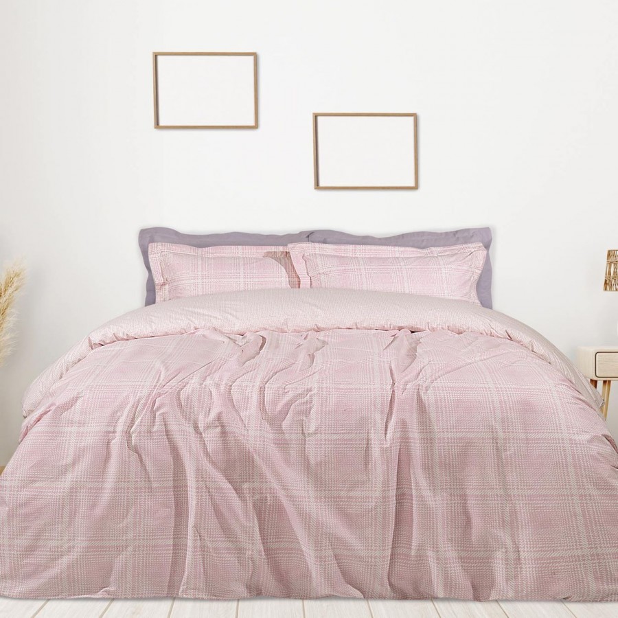 4846 Σετ Σεντόνια Υπέρδιπλα Best 230X260 Ροζ Εκρού Das Home 4846 Σετ Σεντόνια Υπέρδιπλα Best 230X260 Ροζ Εκρού Das Home