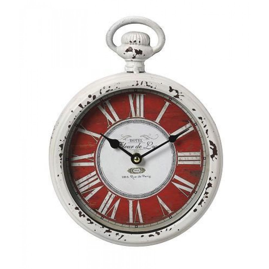 Ρολόι Τοίχου Μεταλλικό Κόκκινο Espiel LOG321
