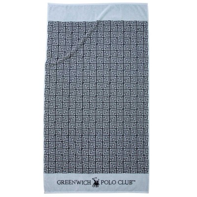 3731 Πετσέτα Θαλάσσης 90X170 Γκρι Μαύρο Greenwich Polo Club