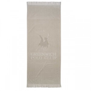3734 Πετσέτα Θαλάσσης 90X190 Γκρι Ανοιχτό Greenwich Polo Club