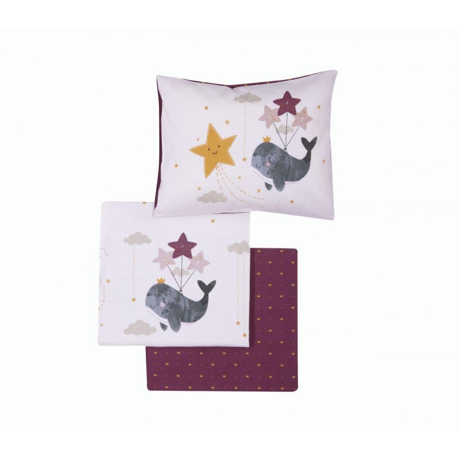 Βρεφικά Σετ Σεντόνια Κούνιας 3Τμχ Sparkle Friends Ecru-Bordo 120X170 Nef-Nef Βρεφικά Σετ Σεντόνια Κούνιας 3Τμχ Sparkle Friends Ecru-Bordo 120X170 Nef-Nef