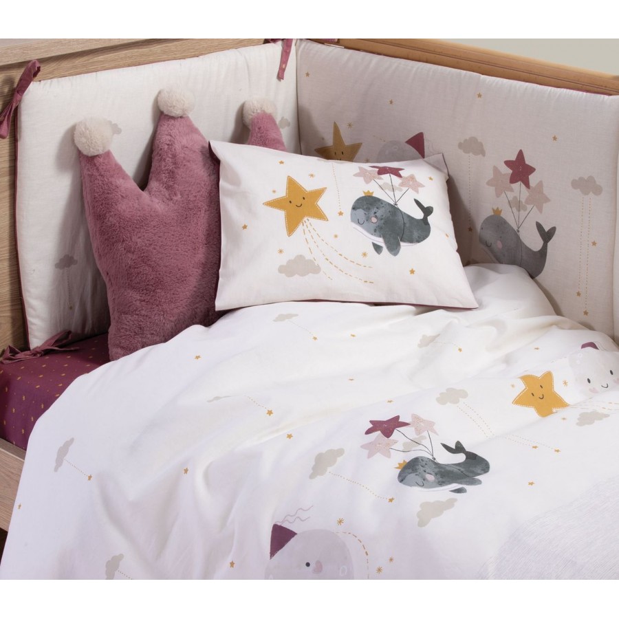 Βρεφικά Σετ Σεντόνια Κούνιας 3Τμχ Sparkle Friends Ecru-Bordo 120X170 Nef-Nef Βρεφικά Σετ Σεντόνια Κούνιας 3Τμχ Sparkle Friends Ecru-Bordo 120X170 Nef-Nef