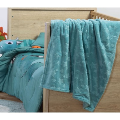 Βρεφική Κουβέρτα Fleece Κούνιας Nap Aqua 110X150 Nef-Nef