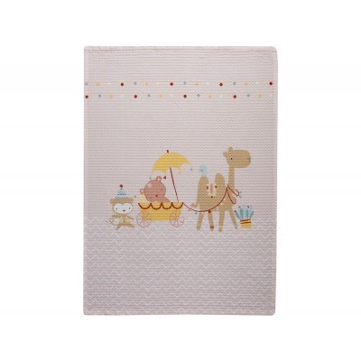 Βρεφική Κουβέρτα Κούνιας Πικέ Exploring Together 110X150 Pink Nef-Nef Βρεφική Κουβέρτα Κούνιας Πικέ Exploring Together 110X150 Pink Nef-Nef