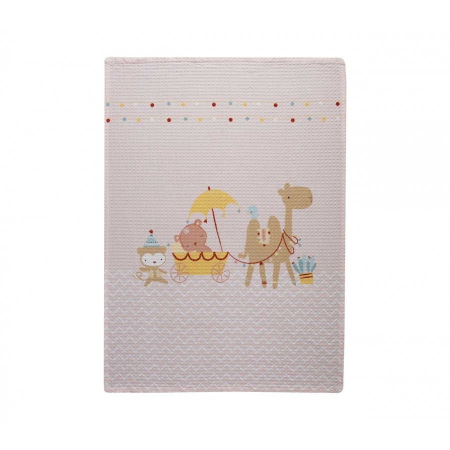 Βρεφική Κουβέρτα Κούνιας Πικέ Exploring Together 110X150 Pink Nef-Nef Βρεφική Κουβέρτα Κούνιας Πικέ Exploring Together 110X150 Pink Nef-Nef