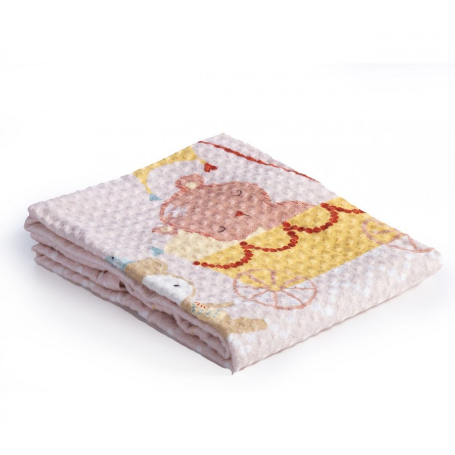 Βρεφική Κουβέρτα Κούνιας Πικέ Exploring Together 110X150 Pink Nef-Nef Βρεφική Κουβέρτα Κούνιας Πικέ Exploring Together 110X150 Pink Nef-Nef