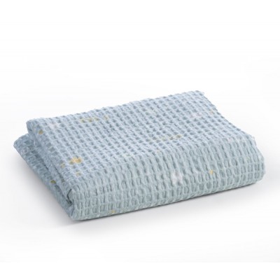 Βρεφική Κουβέρτα Κούνιας Πικέ Hung & Kisses Boy 110X150 Blue Nef-Nef