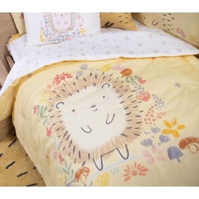 Βρεφικό Κουβερλί Cute Hedgehog 110X140 Yellow Nef-Nef