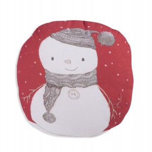 Χριστουγεννιάτικο Διακοσμητικό Μαξιλάρι Snow Man Red Δ.40 Nef-Nef