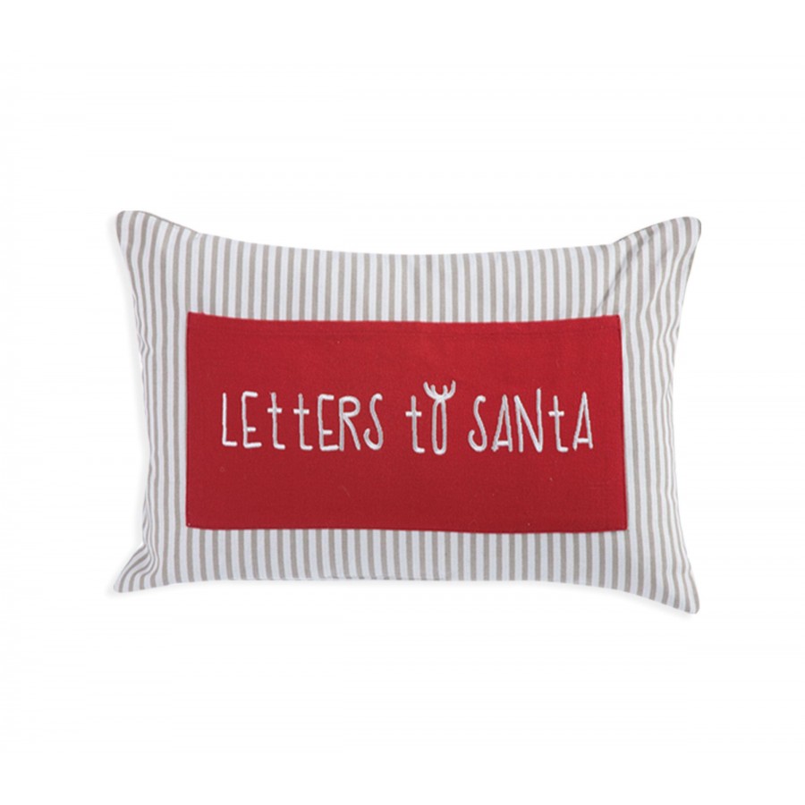 Χριστουγεννιάτικο Διακοσμητικό Μαξιλάρι Tiffani Letters Red 30X45 Nef-Nef