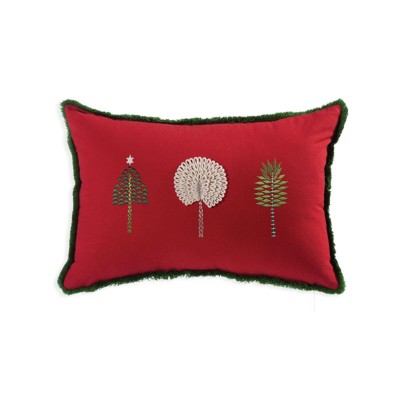 Χριστουγεννιάτικο Διακοσμητικό Μαξιλάρι Tiffani Trees Red 30X45 Nef-Nef