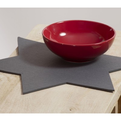 Χριστουγεννιάτικο Σουπλά Felt Star 2Τμχ Grey 40X40 Nef-Nef