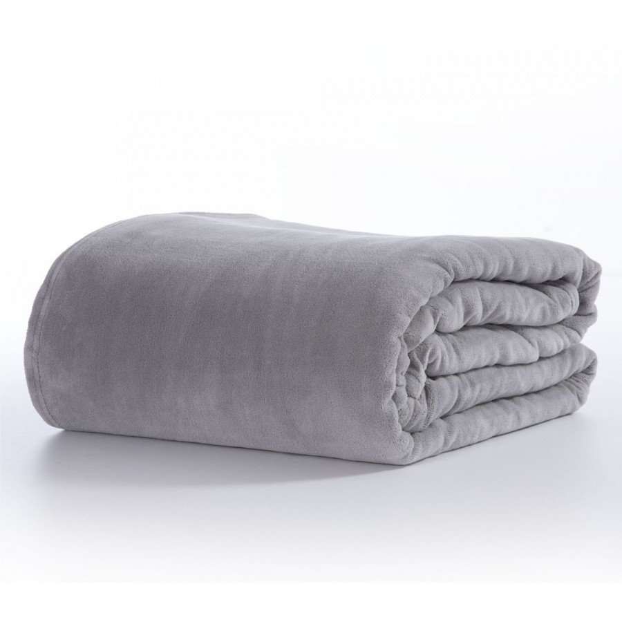 Κουβέρτα Fleece Υπέρδιπλη Cosy L.Grey 220X240 Nef-Nef