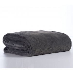 Κουβέρτα Με Γούνα Υπέρδιπλη Warmer Grey 240X220 Nef-Nef