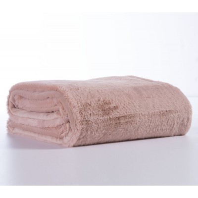Κουβέρτα Με Γούνα Υπέρδιπλη Warmer Pink 240X220 Nef-Nef