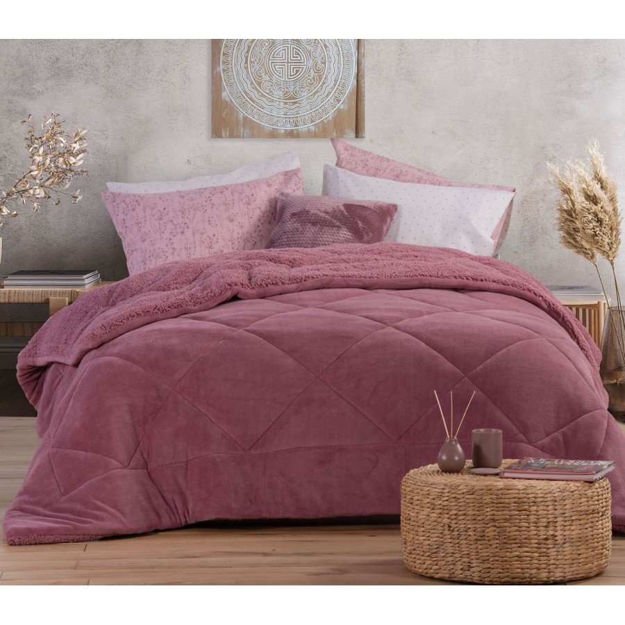 Κουβερτοπάπλωμα Μονό Storm-23 Rose 160X220 Nef-Nef