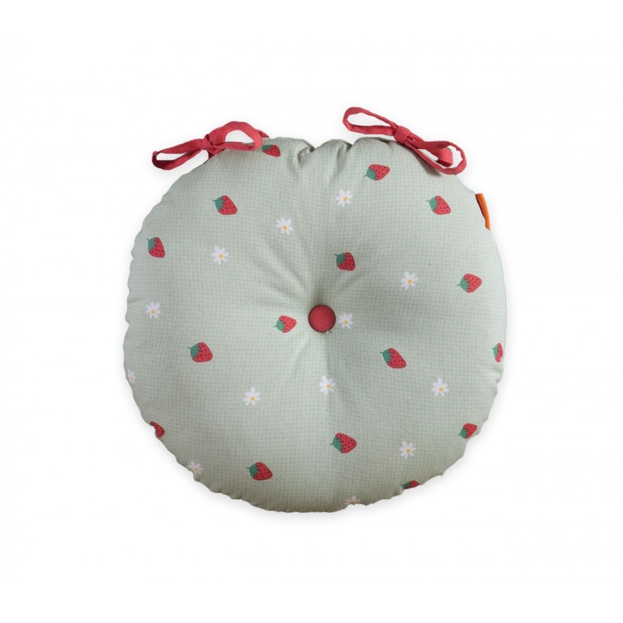 Μαξιλάρι Καρέκλας Strawberry 40X40 Green Nef-Nef
