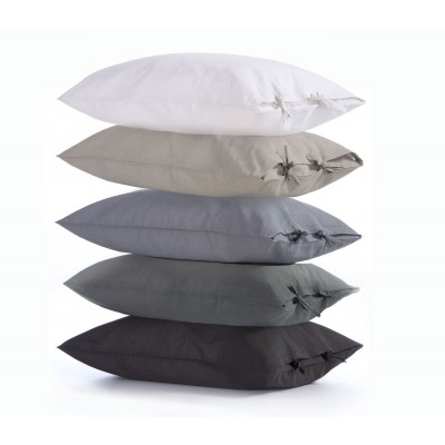 Μαξιλαροθήκη Σετ 2 Τεμαχίων Cotton-Linen Anthracite 52X72 Nef-Nef