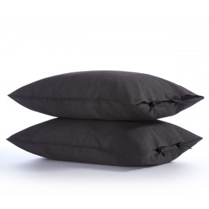 Μαξιλαροθήκη Σετ 2 Τεμαχίων Cotton-Linen Anthracite 52X72 Nef-Nef