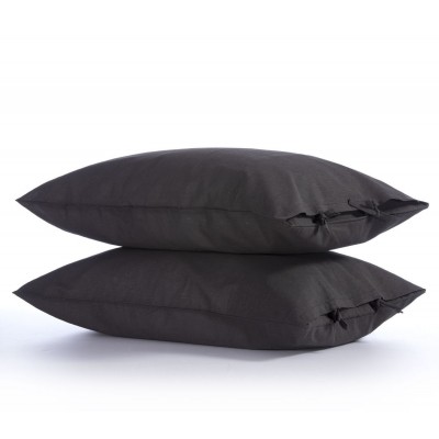 Μαξιλαροθήκη Σετ 2 Τεμαχίων Cotton-Linen Anthracite 52X72 Nef-Nef