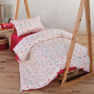 Παιδικά Σετ Σεντόνια Μονά Bugs Life Ecru-Red 170X260 Nef-Nef