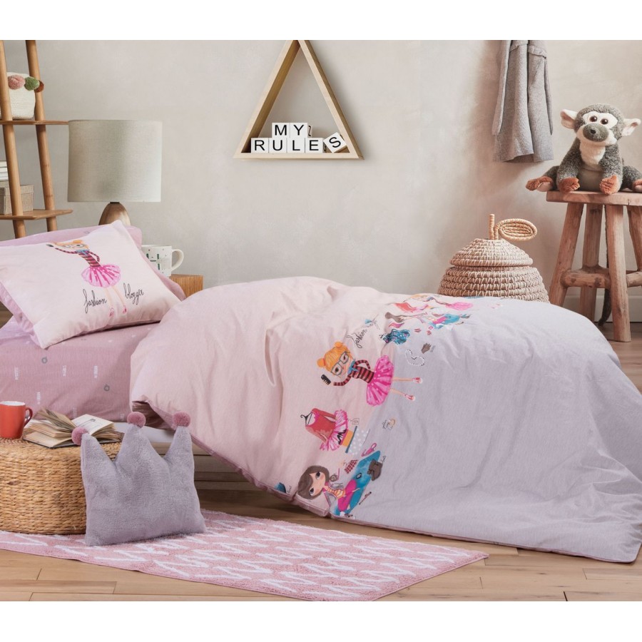 Παιδικά Σετ Σεντόνια Μονά Fashion Blogger Pink 170X260 Nef-Nef Παιδικά Σετ Σεντόνια Μονά Fashion Blogger Pink 170X260 Nef-Nef