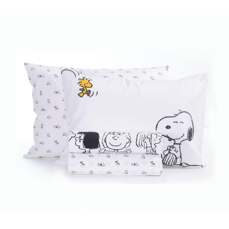 Παιδικά Σετ Σεντόνια Μονά Peanuts Forever White 170X260 Nef-Nef