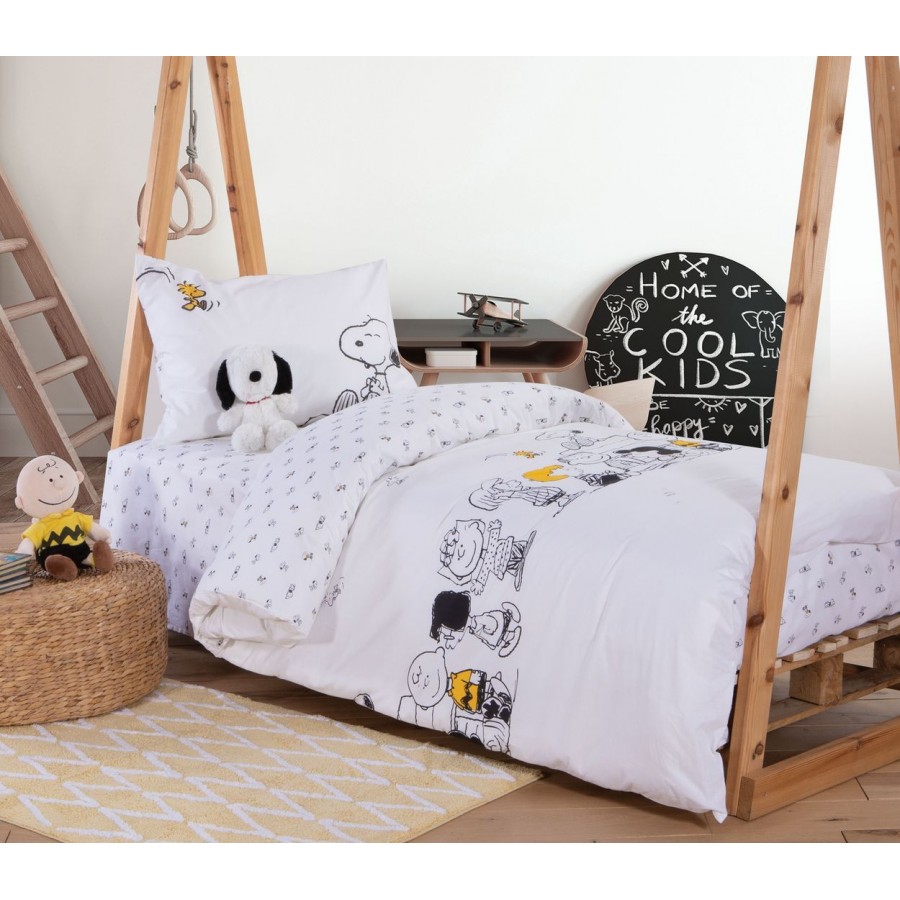 Παιδικά Σετ Σεντόνια Μονά Peanuts Forever White 170X260 Nef-Nef