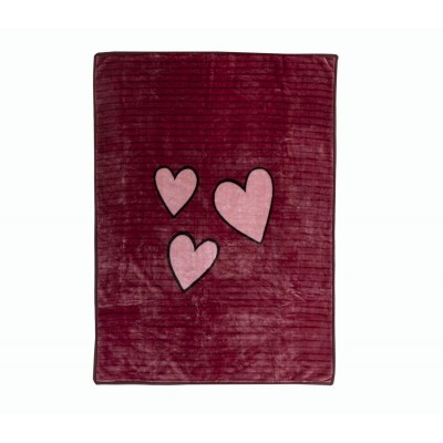 Παιδική Κουβέρτα Monster Hearts Bordo 160X220 Nef-Nef