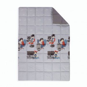 Παιδικό Πάπλωμα Μονό Busy Day Grey 160X220 Nef-Nef