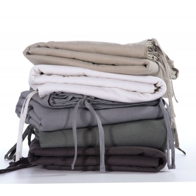 Παπλωματοθήκη Μονή Cotton-Linen Grey 160X220 Nef-Nef Παπλωματοθήκη Μονή Cotton-Linen Grey 160X220 Nef-Nef