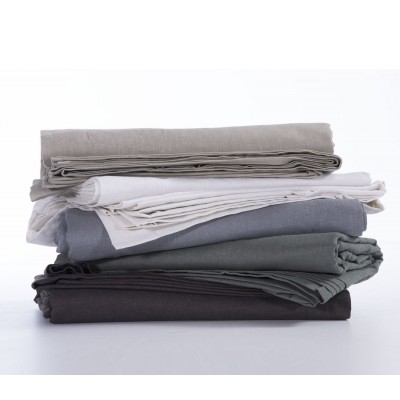 Σεντόνι King Size Cotton-Linen Grey 270X280 Nef-Nef