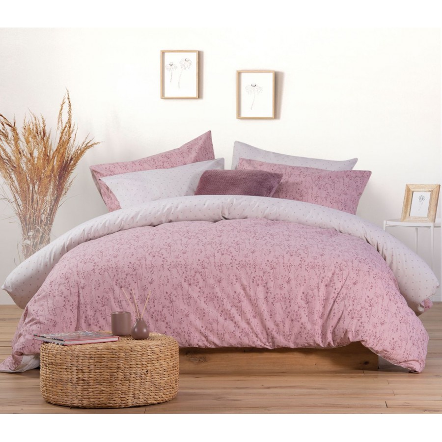 Σετ Παπλωματοθήκη Μονή Aria 23 Rose 170X240 Nef-Nef