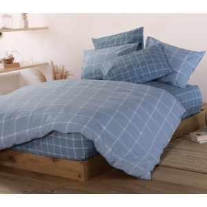 Σετ Σεντόνια King Size Henry Με λάστιχο 180X200+35 Denim Nef-Nef