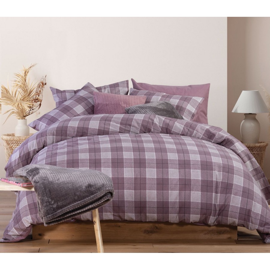 Σετ Σεντόνια Υπέρδιπλα Wildville Mauve 240X260 Φανελένια Nef-Nef Σετ Σεντόνια Υπέρδιπλα Wildville Mauve 240X260 Φανελένια Nef-Nef