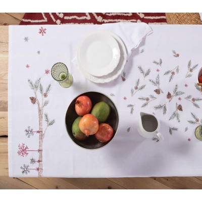 Τραπεζομάντηλο Christmas Tweet White 140X180 Nef-Nef Τραπεζομάντηλο Christmas Tweet White 140X180 Nef-Nef
